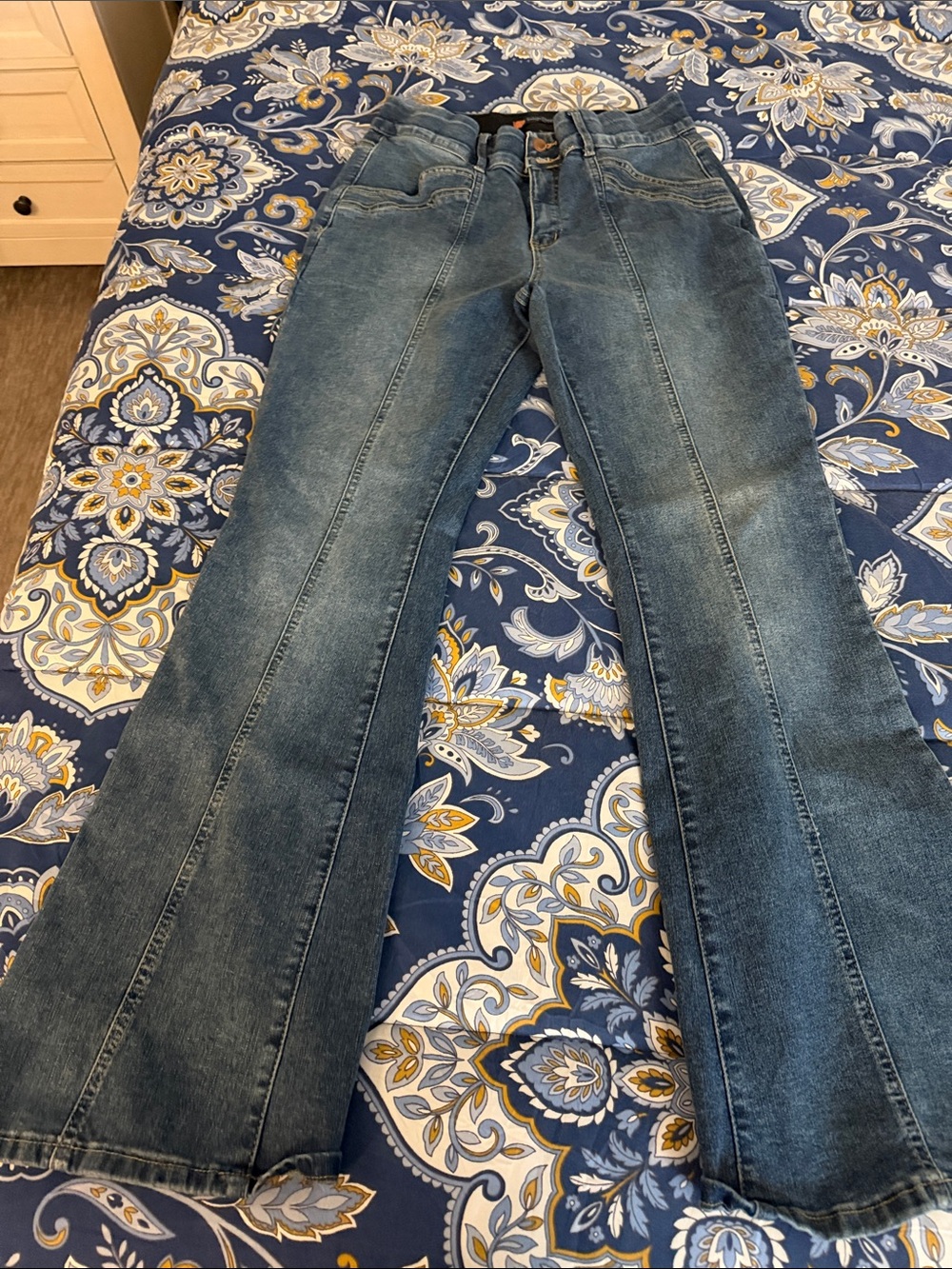 Indigo Poppy Classic Mid Wash Women’s Jeans - Flared Leg
